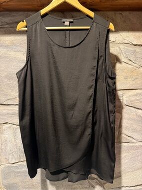 Renuar Black Sleeveless Layered Tank Top